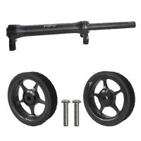 PODAY Folding Bike Easy Wheel Extension Bar with Easy Wheel for Brompton Bearing Widening Thickening Bicycle Rear