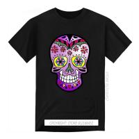 Mexican Skull T Shirt Tattoo Unisex MenS S All Sizes Trendy Purple Men Tees Shirts Tops Cotton T-Shirts