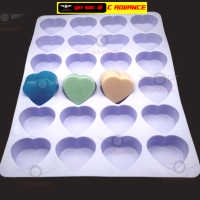 แม่พิมพ์สบู่ ซิลิโคน หัวใจ 24หลุม ขนาดหลุม 5x5.6x2.4cm. 60กรัม HEART Silicone Mold แม่พิมพ์ทำสบู่ แม่พิมพ์ทำวุ้น แม่พิมพ์ทำขนม ถาดทำน้ำแข็ง ถาดซิลิโคลน แม่พิมพ์ซิลิโคน แม่พิมพ์สบู่ แม่พิมพ์วุ้น แม่พิมพ์ขนม