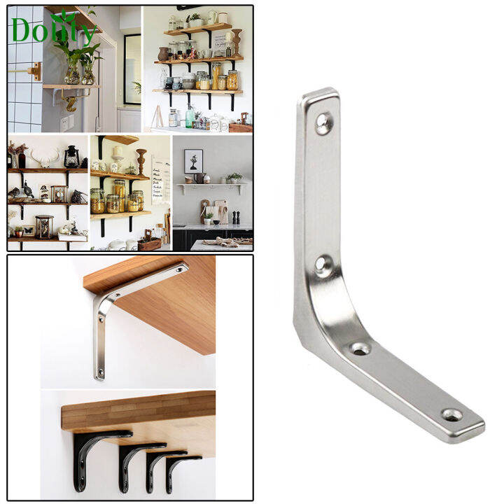 Dolity Heavy Duty Shelf Bracket Wall Hanging Shelve L Shaped Brackets