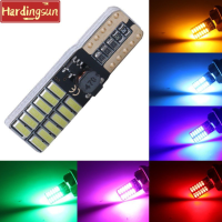 Hardingsun หลอดไฟ Led T10 194 168 W5W 4014สัญญาณไฟเลี้ยว LED 24SMD หลอดไฟแบบกว้างเปลี่ยนหลอดไฟสำหรับรถยนต์แผนที่โดมไฟประตู