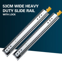 53 Wide Heavy Lock Slide Rail RV Accessories Slide Rail Extraction Positioning Thickened Guide Rail Three Heavy Drawer Rails