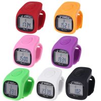 6 Digital Finger Tally Counter 8 Channels w Backlight Time Prayer Silicone Ring