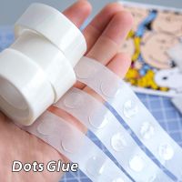 ✑ 1roll Traceless Dots Glue Tape Removable 100pcs Transparent Double Sided Adhesive for Album Diary School Household A7161