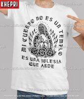 ?ส่งด่วน ฮิตมว๊าก?เสื้อยืด Unisex เสื้อคู่ Cotton TC รุ่น Iglesia que Arde T-Shirt แบรนด์ Khepri ผ้านุ่ม ไม่หด รีดทับลายได้