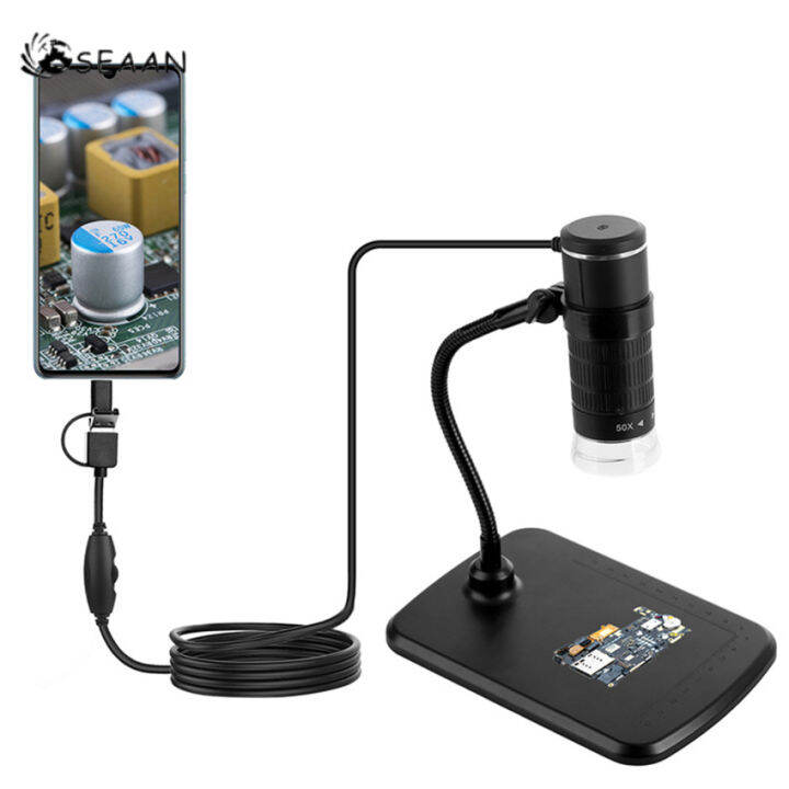 8led-1000x-กล้องจุลทรรศน์ดิจิทัล-hd1080p-3in1ชนิด-c-usb-แว่นขยายอิเล็กทรอนิกส์แบบพกพาแท่นวางหลอดงูสำหรับแอนดรอยด์พีซี