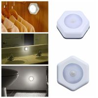 JIJES LED Light Night Light Human Body Sensing Intelligent Touch Induction Light Easy Install Hexagonal Wall Light Wardrobe