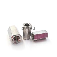 1/2/5pcs M5 M6 M8 M10 M12 A2 70 304 Stainless Steel DIN6334 Hexagon Hex Extend Long Rod Coupling Nut Connector Joint Tubular Nut