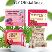 Collagen Lựu Đỏ Hàn Quốc 30 Gói Chính Hãng Bột Uống Colagen Trắng Da