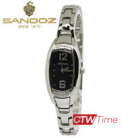 Sandoz นาฬิกาข้อมือผู้หญิง สายสแตนเลส รุ่น SD99267SS04  (สีเงิน / หน้าปัดดำ)