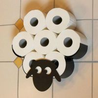 ✈♧ Sheep Decorative Toilet Paper Holder Wall Mounted Tissue Holder Multi-Roll Storage Rack Toilet Paper Holder Bathroom Accessories