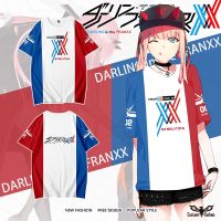 【CustomFashion】Anime T-Shirts Darling In The Franxx Girl Zero Two 3D Print Men Kid Fashion Unisex Graphic T Shirt