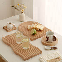 ไม้ถาดเสิร์ฟถาดตกแต่ง Platter ถาดกาแฟไม้ Bread Board ห้องครัว Organizer ถาดอาหาร Home แผ่น