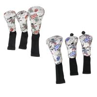 3Pcs Golf Club Covers For Head  3 5 Headcover Skull Wood Top Cover For Woods Golf Clubs