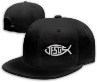 【Cw】Jesus Snapback Hats for Men Flat Bill Baseball Cap Black Trucker Adjustable Dad Caps