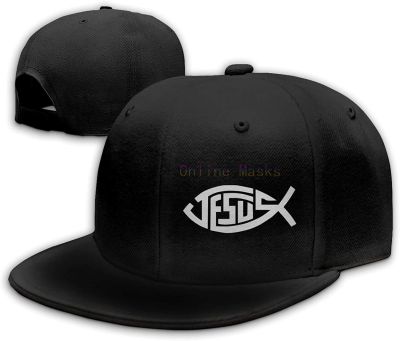 Jesus หมวก Snapback สำหรับผู้ชายสีดำ Flat Bill หมวกเบสบอลหมวกคุณพ่อปรับได้