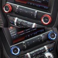 【LZ】✗□✱  Console Center de alumínio carro botão de ajuste de áudio anel decorativo Ford Mustang 2 aplicável a 2015-2023