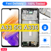 100% ต้นฉบับ /Amoled /Tft สำหรับ Samsung Galaxy A33 5G A336 A336F สัมผัสหน้าจอ LCD กระจกกันรอยดิจิตอลประกอบกับส่วนอะไหล่กรอบ