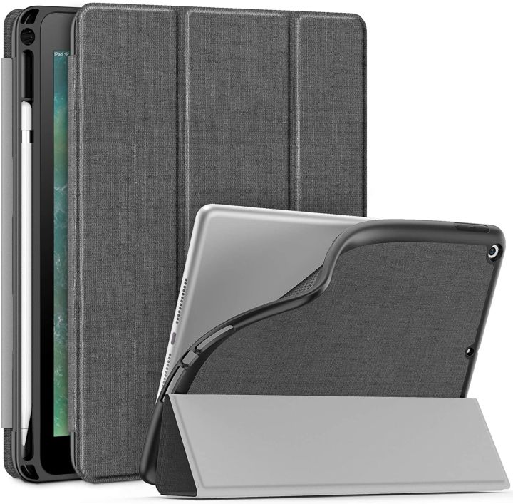 ipad-9-7-2018-case-tri-fold-smart-cover-พร้อมที่ใส่ดินสอ-apple-เข้ากันได้กับ-apple-ipad-6th-gen-9-7-นิ้ว-2018-ปล่อยตัว-ปลุกอัตโนมัติ-นอนหลับ