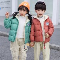 Kids Clothes Childrens Jacket Coat Clothing Boy Girl Hooded Thicken Velvet Lining Keep Warm Down Jacket Children Clothing