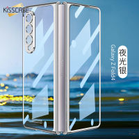 KISSCASE Luxury Electroplating Screen Glass Cover For Samsung Galaxy Z Fold 4 5G Case Camera Protection Hard PC Shockproof Shell For Galaxy Z Fold4 Case Z Fold 4 Ultra-Thin All Inclusive Clear Simple Phone Case