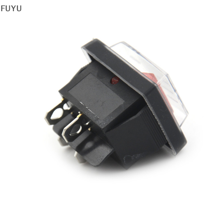 fuyu-red-button-rocker-switch-4ปลั๊ก16a-250v-สวิทช์อุปกรณ์ไฟฟ้า