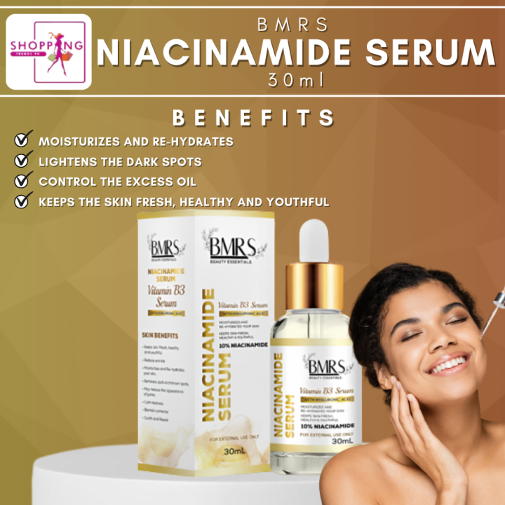 ORIGINAL BMRS NIACINAMIDE SERUM Vitamin B3 Serum with Hyaluronic Acid ...