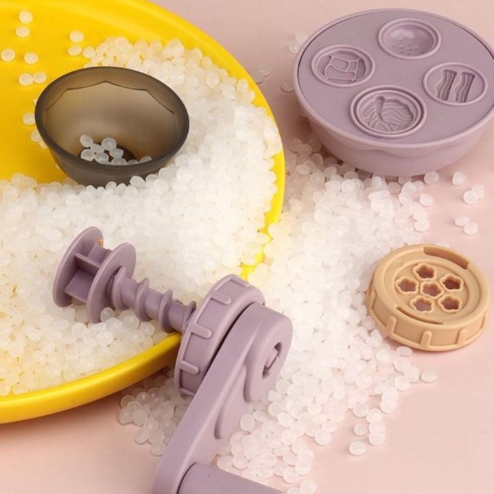 เครื่องทำไอศครีมในครัวจำลองขนาดเล็กของเล่นทำอาหารของเล่นห้องครัวเล่นแบบเด็กๆ