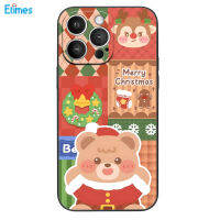 อีไทม์คริสต์มาสซอฟท์เคสโทรศัพท์สำหรับ IPhone Xmas หมีเคสโทรศัพท์มีลายเคสโทรศัพท์สำหรับ IPhone XS 11 12 13 14 15 ET-MY