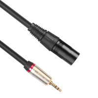 สายต่อขยายตัวผู้3Pin เป็น XLR สเตอริโอ3.5มม. สายอะแดปเตอร์เคเบิ้ลเสียงสำหรับเครื่องผสมไมโครโฟนหูฟัง