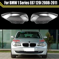 เคสฝาครอบไฟหน้ารถอะไหล่โป๊ะไฟแบบโปร่งใสเลนส์ปกสำหรับ BMW 1ชุด E87 120I 2008 2009 2010 2011