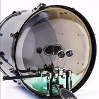 Kowaku 2ชิ้นคู่เบสกลอง Patch สำหรับ Drumheads แผ่นเตะอุปกรณ์เสริมสีดำสีขาว