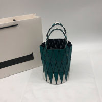 2023 isseyˉ miyakeˉ BAOBAOˉSummer New Vegetable Basket Underarm Bag Water Bucket Bag Triangle Diamond Checker Bag One Shoulder Handheld Womens Bag