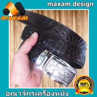 เทศกาลของขวัญ เข็มขัดหนังจระเข้แท้ เป็นส่วนท้องของจระเข้ Auto Belt And Buckle Genuine Crocodile Leather  เข็มขัดหนังเเท้จระเข้ช่วงท้องยาวตลอดเส้น 4