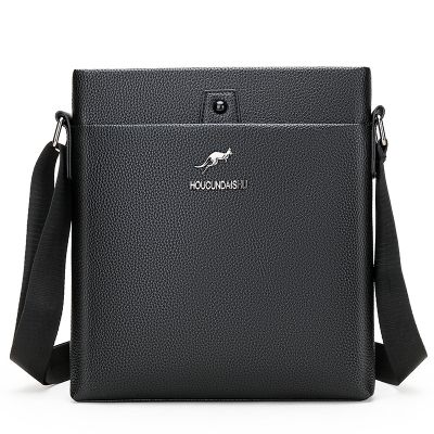 ❅ 2022 New Business Mens Shoulder Bag Casual Messenger Bag PU Leather Commuter Fashion Mens Bag Small Backpack