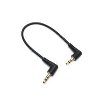 10cm 90 Degree Right Angle 3 pole 3.5mm Aux Audio Flat Cable Cord Male to Male for phone car aux Speaker Cables