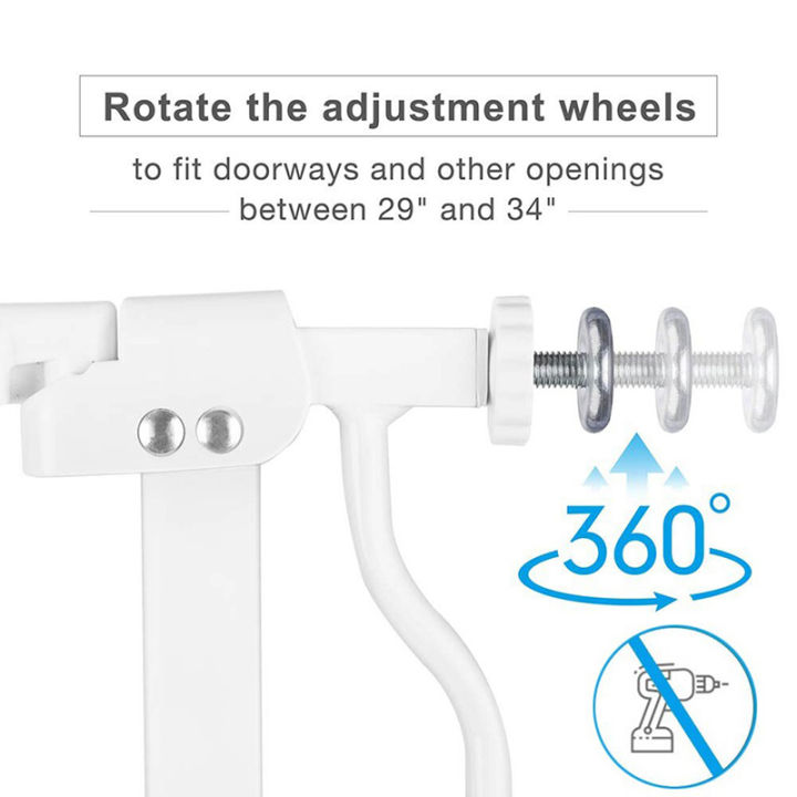 ตัวเสริมความกว้างที่กั้นบันได-ที่กั้นประตู-ที่กั้นบันได-รั้วแบบไม่เจาะผนัง-ใช้สำหรับเด็กๆและสัตว์เลี้ยง-safety-gate-abele