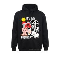 Farm Animals 3 Year Old ItS My 3Rd Birthday Party Warm Men Sweatshirts New Year Day Normal Hoodies Sportswears Student Size Xxs-4Xl