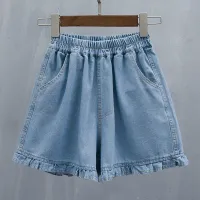 Plus Fat Size Womens New Denim Shorts 2021 Summer Loose And Thin Casual Wide-Leg Hot Pants