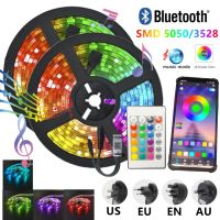 №﹉♦ Bluetooth LED Strip Lights 20M RGB 5050 SMD Flexible Ribbon Waterproof RGB LED Light 5M 10M Tape Diode DC 12V Control loghts