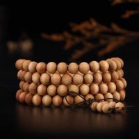 ✕❀☢ Buddha Heart Pavilion Authentic Taihang Mountain Cliff Bracelet 8mm108 Bracelets Mens and Womens Couple Models Wooden Buddha Beads Rosary Beads