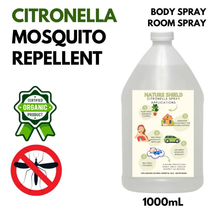 NATURE SHIELD, 1 LITER 1000mL, Mosquito Repellant, Water Based