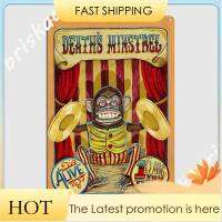 Death S Minstrel Jolly Chimp Sideshow Banners ป้ายโลหะโปสเตอร์โรงรถตกแต่งห้องนั่งเล่นผนังบาร์วินเทจ 20 * 30 ซม