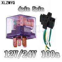 Car Relays 12V 24V 80A 100A 5Pin Waterproof Automotive Relay SPDT Car Control Device DC 28V High Capacity Switching With Socket