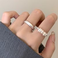 [COD] Korean version of niche natural freshwater pearl circle ring womens fashion simple and versatile high-end adjustable index finger