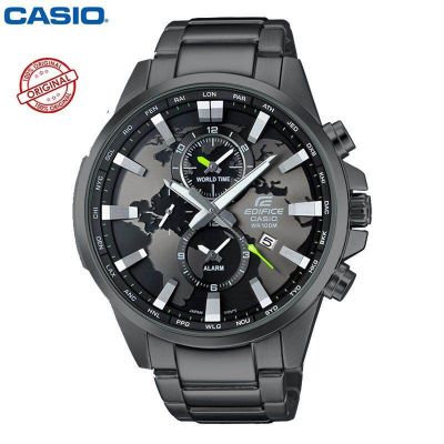 Casio นาฬิกาข้อมือผู้ชาย สายแสตนเลส Edifice Chronograph Black รุ่น EFR-303BK-1A