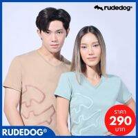 【s-5xl】ผ้าฝ้าย 100%New Arrival..Rudedog​® เสื้อยืดคอวี ชายและหญิง รุ่น​ | TV-Upside Down