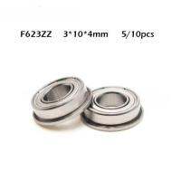 5/10pcs /lot F623 ZZ Flange Bushing Ball Bearings accessories parts F623ZZ 3x10x4 mm pulley LF1030ZZ bearing guide wheel