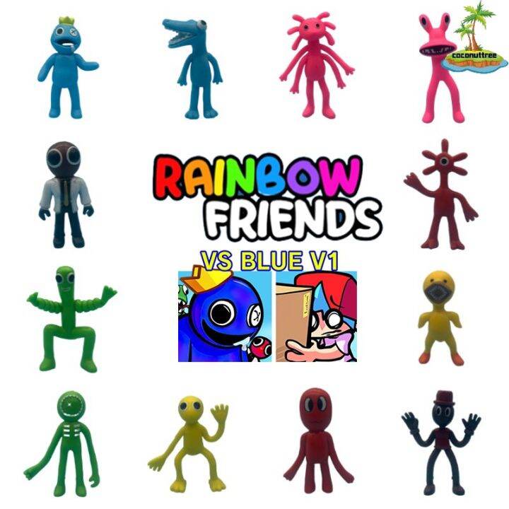 6/8 Pcs/set Funny Roblox Rainbow Friends Action Figures Toys Model Doll  Cake Toppers Kids Gift