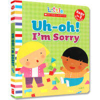 ภาษาอังกฤษ Original Uh Oh! ผมขอโทษ Oh,ฉันขอโทษ,Politeness พฤติกรรมคำแนะนำเคสหนัง PU โทรศัพท์มือถือ Board สีสัน0-3ปีทารกอ่าน Parent-Child Interaction